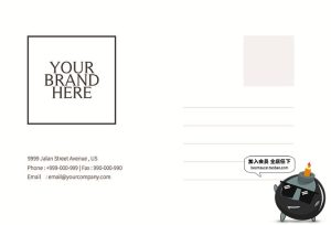 明信片卡片贺卡简约时尚英文图文文案排版PSD分层模板设计PS素材-设计猿