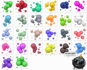 3D彩色气泡喜庆欢乐海报设计装饰元素派对PNG图片免抠高清PS素材-设计猿