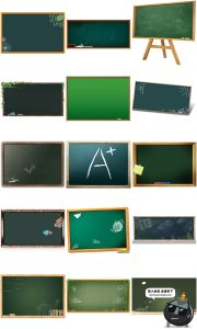 学校小黑板墨绿色教室黑板背景图片PNG免抠后期设计元素PS素材-设计猿