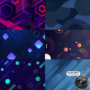 抽象潮流几何多边形创意电商促销活动banner背景AI矢量设计素材-设计猿