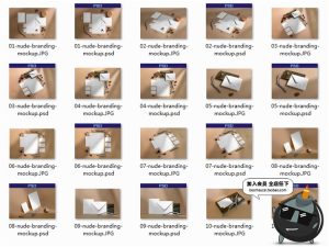 优雅品牌小样套装烫金办公文具桌面摆件元素文创样机PSD模板素材-设计猿