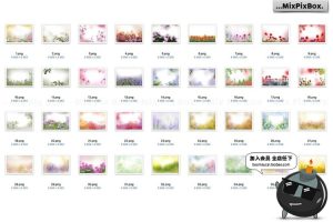 烂漫花海影楼鲜花边框特效飘落效果覆盖叠加PS素材PNG免扣图片-设计猿