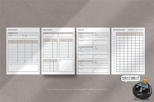 学习计划表格日常规划待办事项办公备忘项目线框图AI矢量模板素材-设计猿