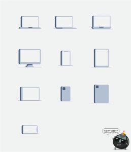 UI电子设备屏幕笔记本手机平板图标icon图案SVG格式PNG免扣素材-设计猿