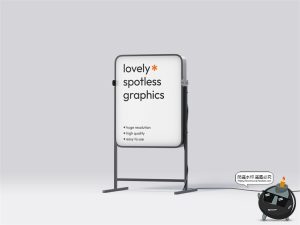 城市导视系统指示牌指引牌路标广告牌效果图PSD模板贴图样机素材-设计猿