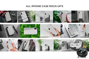 苹果iPhone X手机壳圆边硬壳保护套场景mockups样机PSD模板PS素材-设计猿