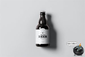 啤酒瓶玻璃瓶整箱装包装瓶外观展示品牌包装样机PSD模板PS素材-设计猿