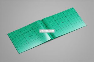 企业公司画册手册本子对折开智能贴图效果展示样机PSD模板PS素材-设计猿