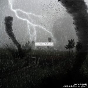 龙卷风旋风飓风台风暴风漩涡等天气场景后期合成PS笔刷素材设计-设计猿