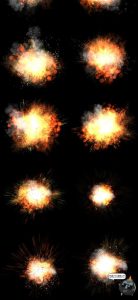 火焰爆炸火球耀斑射线效果PNG免抠装饰元素修图后期合成特效素材-设计猿