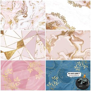 鎏金艺术抽象水墨背景奢华大气大理石纹理海报图PSD模板素材-设计猿