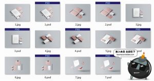 品牌形象商务企业VI名片样机展示模型mockups文创样机PSD模板素材-设计猿