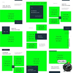 现代简约排版杂志风主题时尚服装海报广告图文排版AI矢量模板素材-设计猿