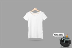 T恤短袖简约灰白宽松服装设计VI贴图样机展示PSD模板设计PS素材-设计猿