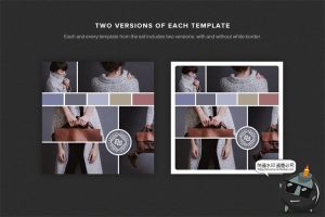 相册照片图片排版几何框架布局宣传海报版式PSD分层模板PS素材-设计猿