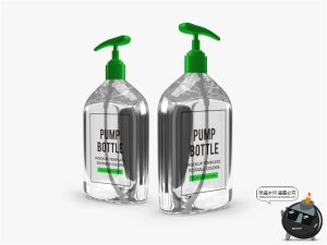 洗手液消毒液日化品按压瓶智能贴图模型mockups样机PSD模板PS素材-设计猿