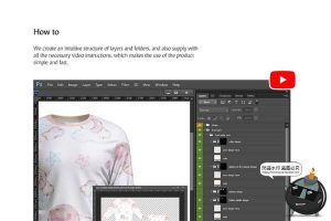 3D动态运动衫长袖休闲服装智能贴图效果展示样机PSD模板PS素材-设计猿