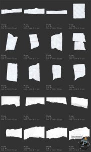 撕裂纸张边缘撕纸网格纸本子碎片缘效果纹理装饰元素PNG免抠素材-设计猿