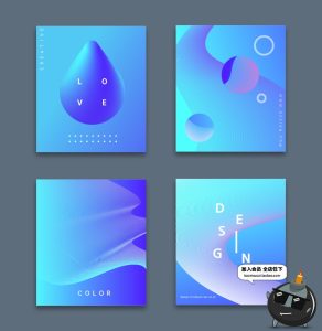 时尚背景底纹流动液体彩色炫彩潮流个性几何炫彩渐变AI矢量素材-设计猿