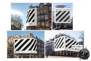 户外大型广告牌楼宇广告布喷绘贴图场景效果展示PSD模板样机素材-设计猿