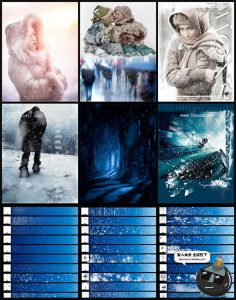 高清雪景雪花冬季飘落下雪PS笔刷唯美雪粒背景素材PSD源文件合成-设计猿