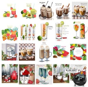 咖啡奶茶冷饮饮品餐具广告海报效果图片插画元素展示AI矢量素材-设计猿