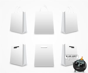 超市塑料袋商场环保购物袋标志效果图vi样机智能贴图展示PSD素材-设计猿