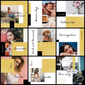 时尚现代文艺风格旅行故事分享个性海报图文排版PSD模板PS素材-设计猿