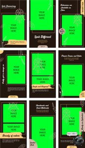 棕色系波希米亚风格图文排版生活记录个性海报PSD模板AI矢量素材-设计猿