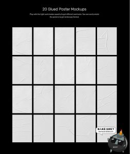 国外城市街头户外人物墙场景褶皱胶合海报展示PSD模板样机PS素材-设计猿