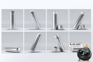 金属保温杯热水壶按压杯盖智能贴图VI展示样机PSD模板PS设计素材-设计猿