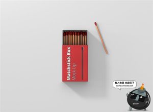 火柴盒包装设计VI智能贴图效果展示DIY个性样机PSD模板PS设计素材-设计猿