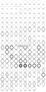 酷炫高科技科幻圆圈边框图形LOGO时尚圆环造型PS笔刷素材笔触元素-设计猿