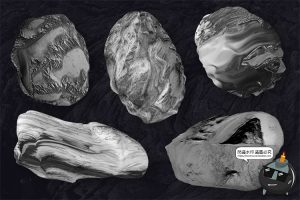 3D抽象陨石形状艺术颜料星系宇宙太阳系空间结构PNG免抠装饰素材-设计猿