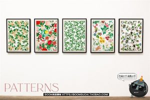 复古宫廷水彩手绘玫瑰花卉插图插画无缝拼接图案PNG免抠图片素材-设计猿