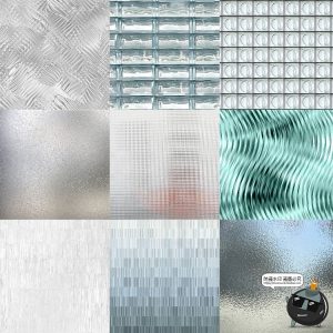 玻璃材质磨砂镭射幻彩拉丝钢化玻璃砖背景JPG图片后期合成素材-设计猿