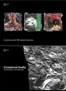 潮流复古锡纸铝箔材质褶皱破旧纹理元素PNG免抠后期合成素材-设计猿