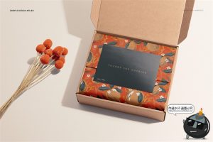 邀请函信封质感明信片卡片文具贴图样机场景展示效果PSD模板素材-设计猿