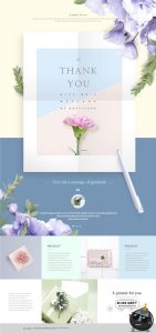 文艺唯美小清新国外花纹底纹宣传广告PSD模板页面设计PS素材-设计猿