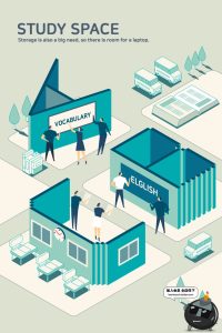 2.5D创意立体科技智能商务办公空间职场插画AI矢量海报设计素材-设计猿