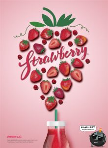 水果创意果汁饮料奶茶店橙子瓶子香蕉广告海报PSD模板PS素材-设计猿