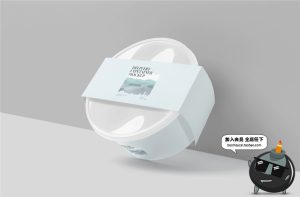 外卖圆形餐盒碗塑料大容量碗食品包装VI样机PSD模板PS素材-设计猿