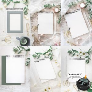 文艺小清新办公用品日记纸板夹画板写字板垫板VI样机PSD模板素材-设计猿