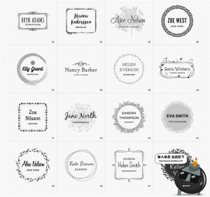 欧式花纹边框店铺图标标志品牌AI矢量PNG标志LOGO模板PSD设计素材-设计猿