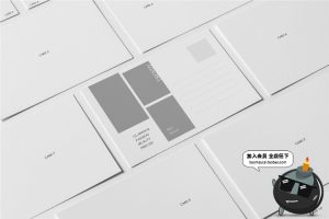 明信片卡片名片设计展示效果图排版PS样机智能贴图PSD模板PS素材-设计猿