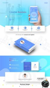 智能手机互联网科技功能展示PC端网站网页单页页面PSD模板PS素材-设计猿