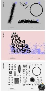 抽象创意马赛克像素化海报装饰元素背景底纹理AI矢量平面设计素材-设计猿