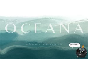 墨绿水彩水墨风抽象艺术绘画海洋波浪背景底纹图PNG免抠图片素材-设计猿