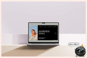 手机平板笔记本电脑智能设备简约场景展台展示效果图样机PSD素材-设计猿