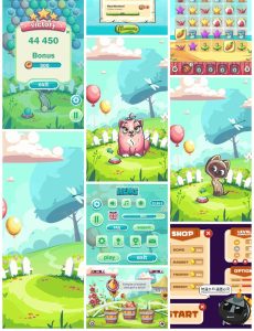 Q版游戏UI界面参考图标元素手游端游图标元素休闲AI矢量图素材-设计猿